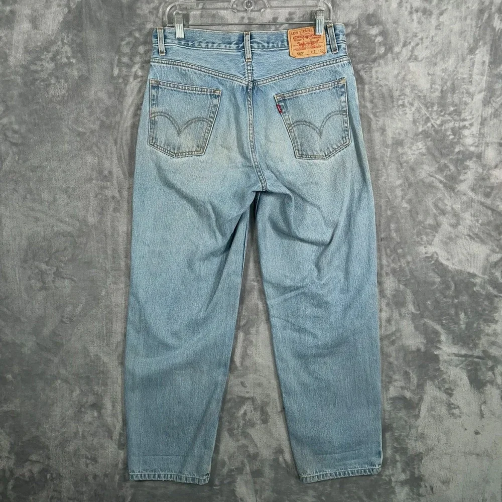 Vintage Levis 560 Jeans Mens 31x30 Light Blue Y2K Baggy Loose Faded Relaxed VTG